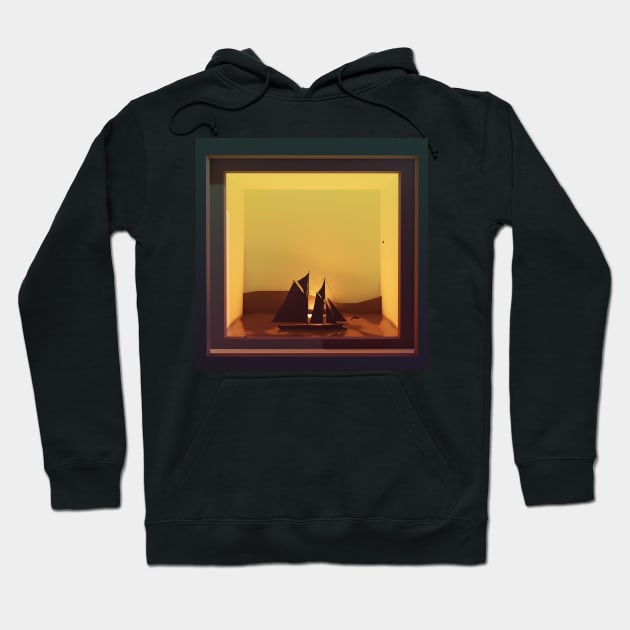 Tall ship papercut style artwork Hoodie by vixfx